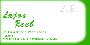 lajos reeb business card